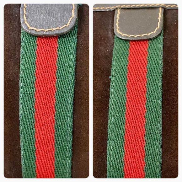 GUCCI Suede Leather Clutch-Crossbody/ShoulderโBagโ๐ผโBrown - Picture 9 of 16